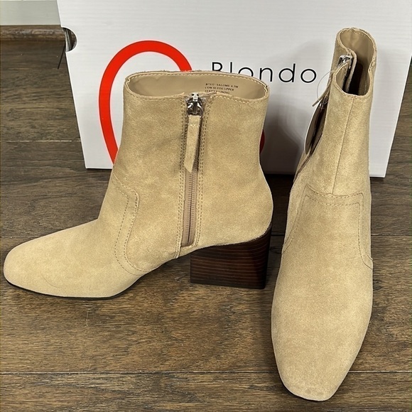 BLONDO Salome Suede Ankle Boots Taupe Sz 6.5 NIB - Picture 10 of 10